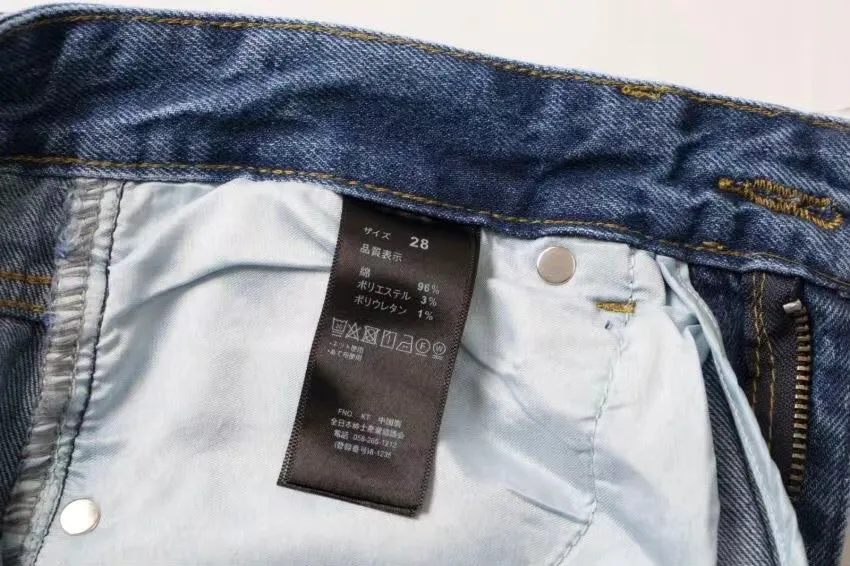 P220 model number: H258 Chrome HeartsSS22 Chrome Hearts Miami limited cross patch blue cross print jeans Size: S-XL
